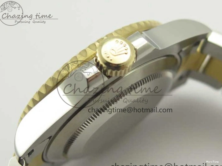 MiroTime 0410 Affordable Submariner 116613 LB Noob 1:1 Best Edition YG Wrapped Bezel Blue Dial on SS YG Bracelet A2836 V 3413